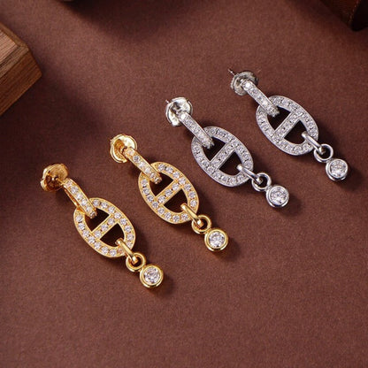 [CharmAmor]HM CHAINE DIAMOND EARRINGS