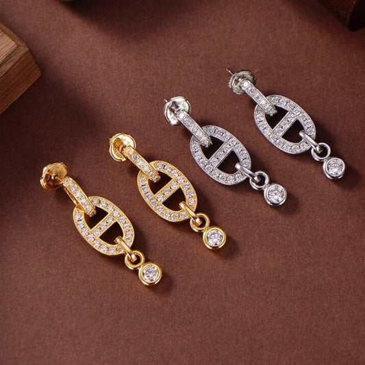 [CharmAmor]HM CHAINE DIAMOND EARRINGS