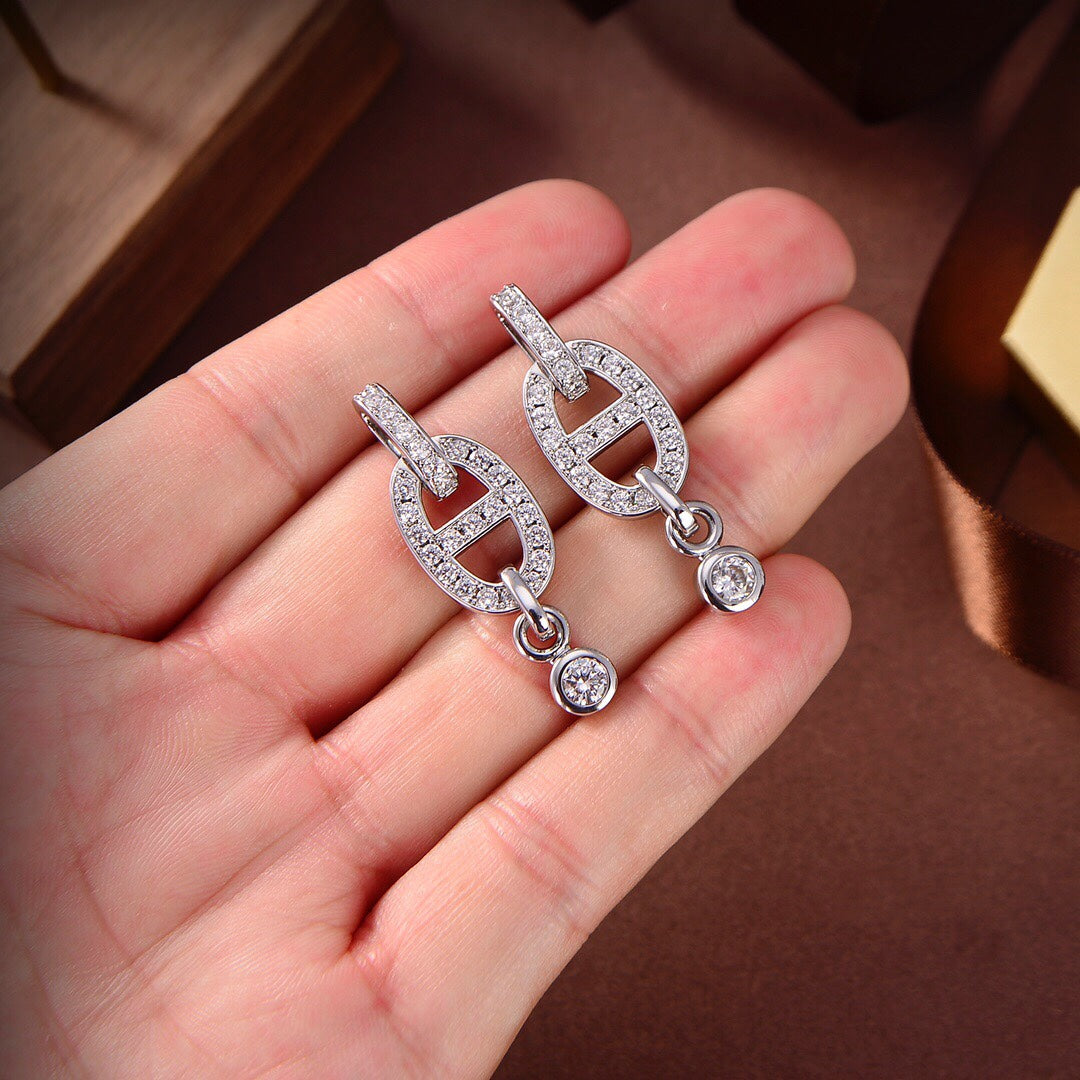 [CharmAmor]HM CHAINE DIAMOND EARRINGS