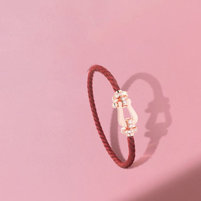 [CharmAmor]FORCE 10 HALF DIAMOND PINK GOLD RED CORDERI LARGE AND MEDIUM MODEL