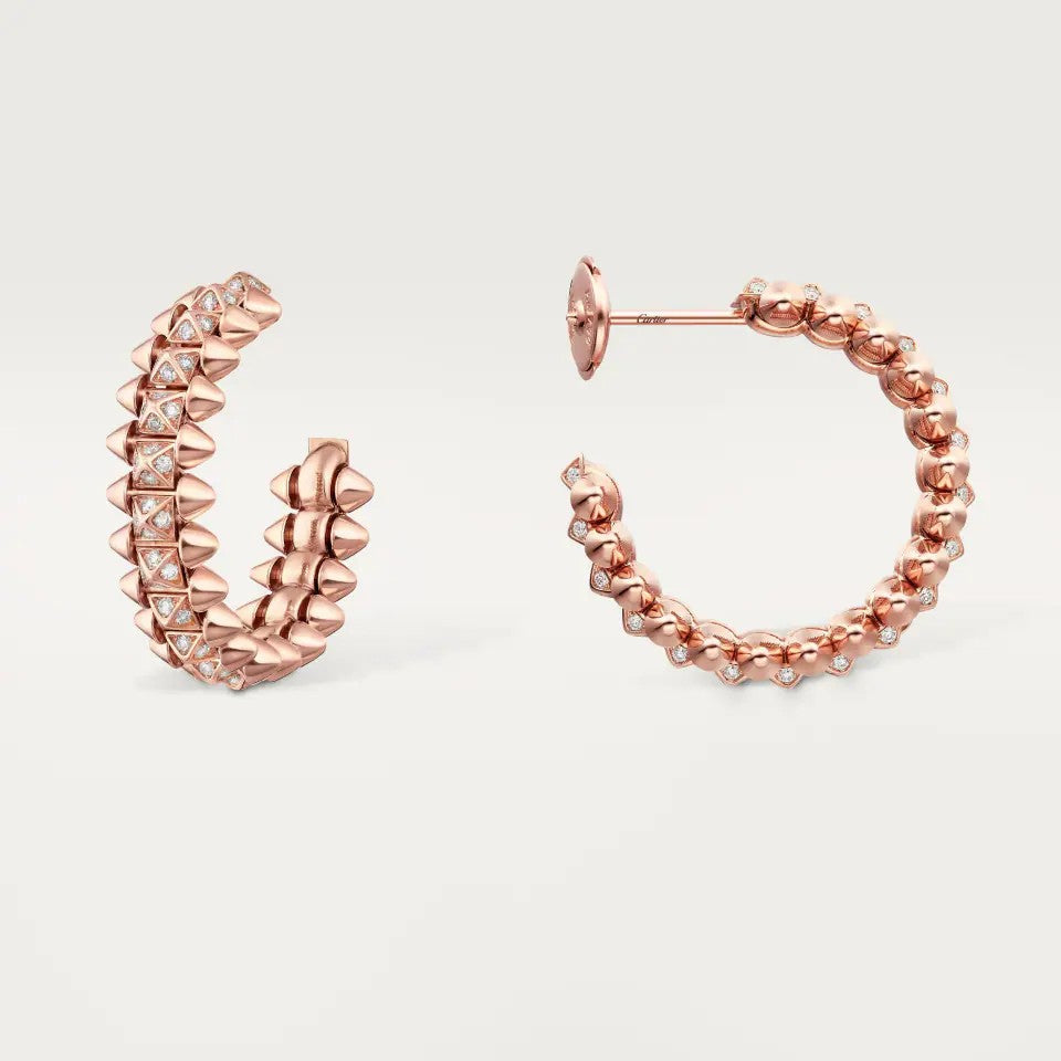 [CharmAmor]CLASH 6.4MM FULL DIAMOND SMALL EARRINGS