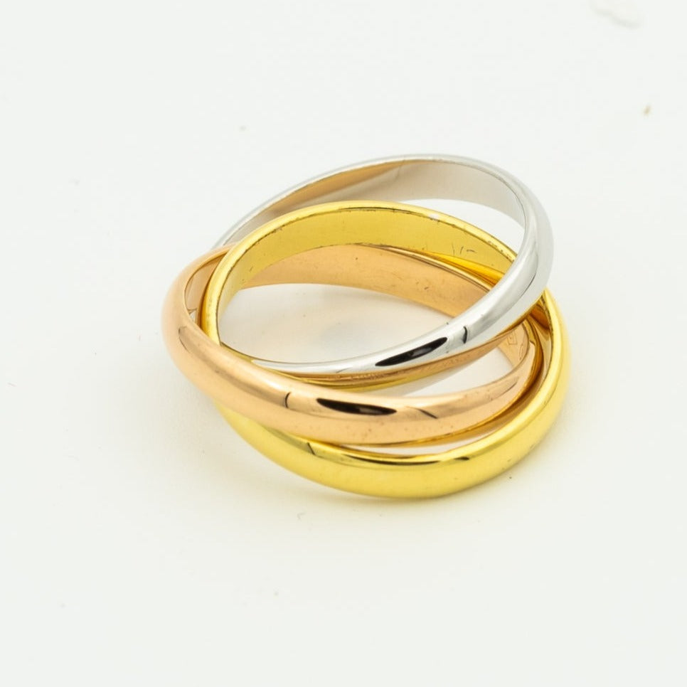 [CharmAmor]TRINITY RING GOLD PINK GOLD SILVER