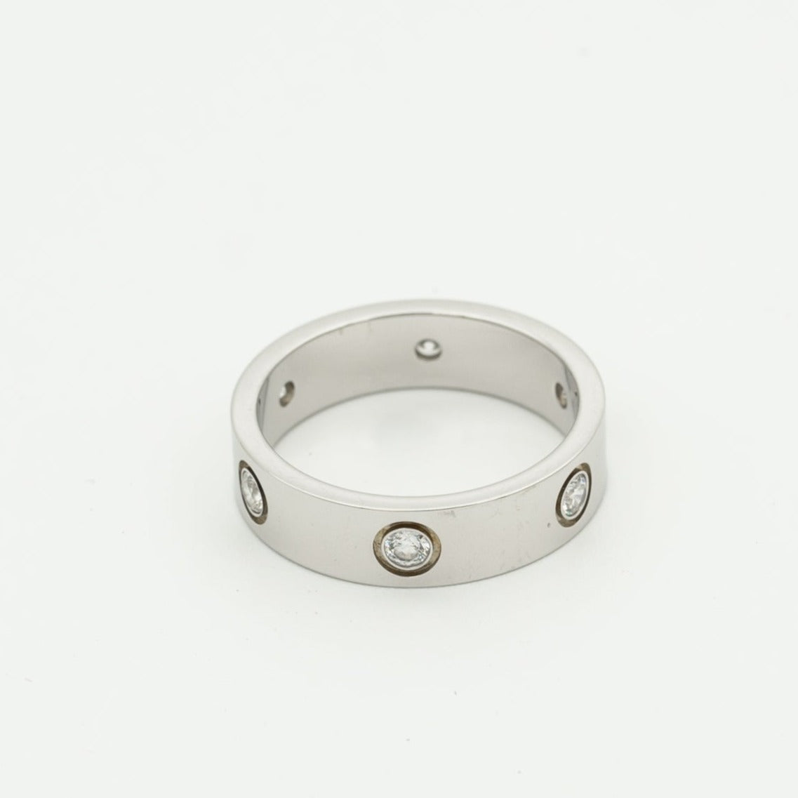 [CharmAmor]LOVE RING 5.5MM 6 DIAMONDS SILVER