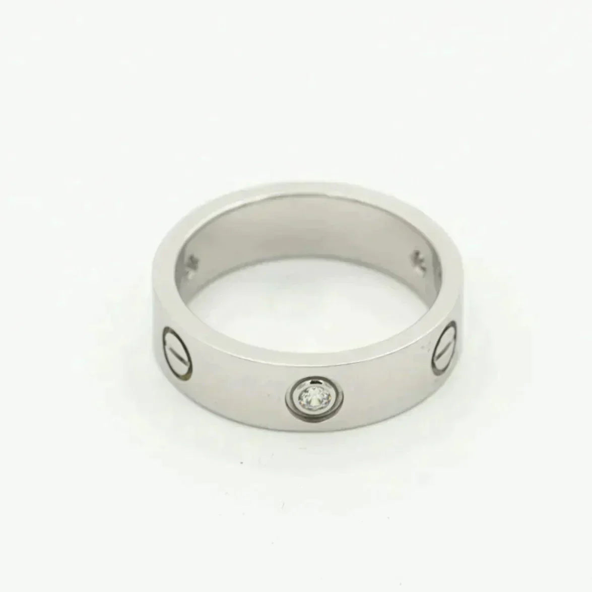 [CharmAmor]LOVE RING 5.5MM 3 DIAMONDS SILVER
