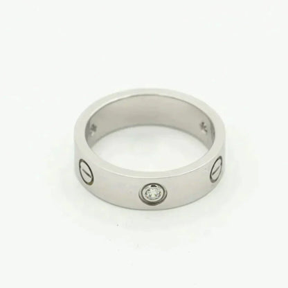 [CharmAmor]LOVE RING 5.5MM 3 DIAMONDS SILVER