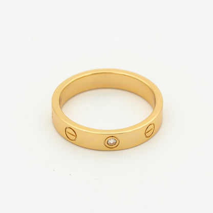 [CharmAmor]LOVE RING 4MM 1 DIAMOND PINK GOLD