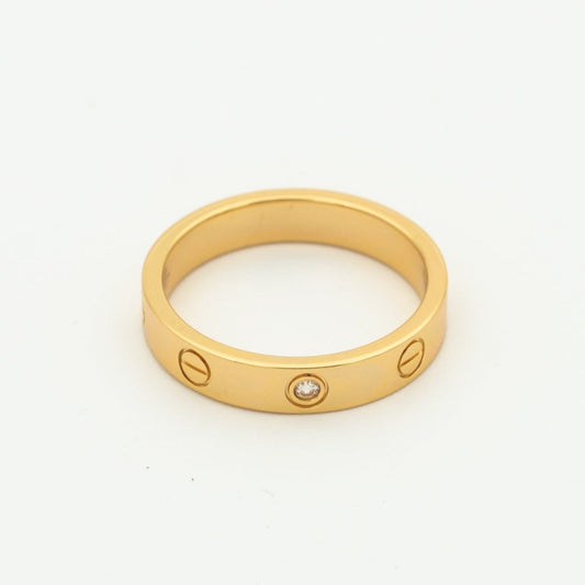[CharmAmor]LOVE RING 4MM 1 DIAMOND PINK GOLD
