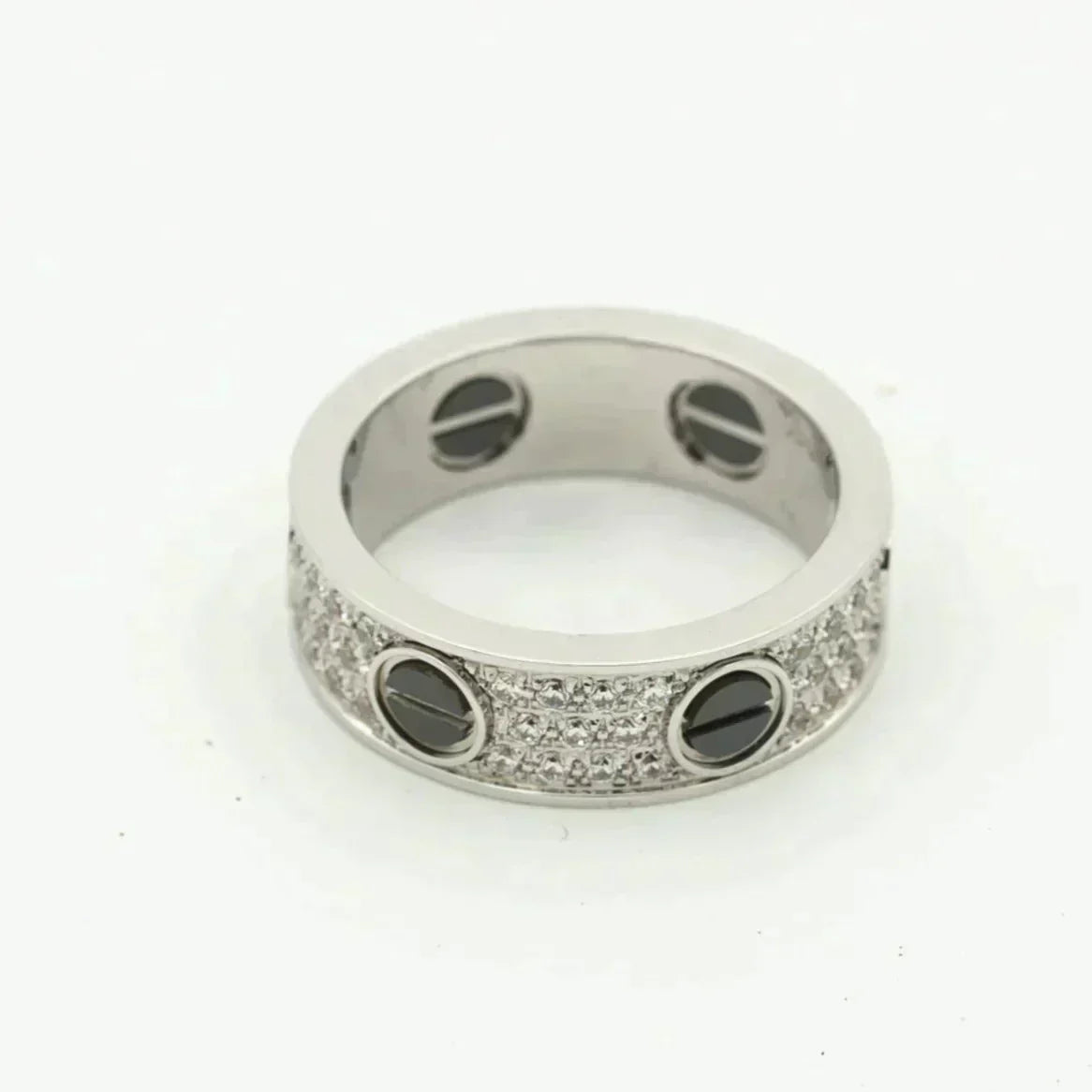 [CharmAmor]LOVE RING 5.5MM DIAMONDS PAVED CERAMIC