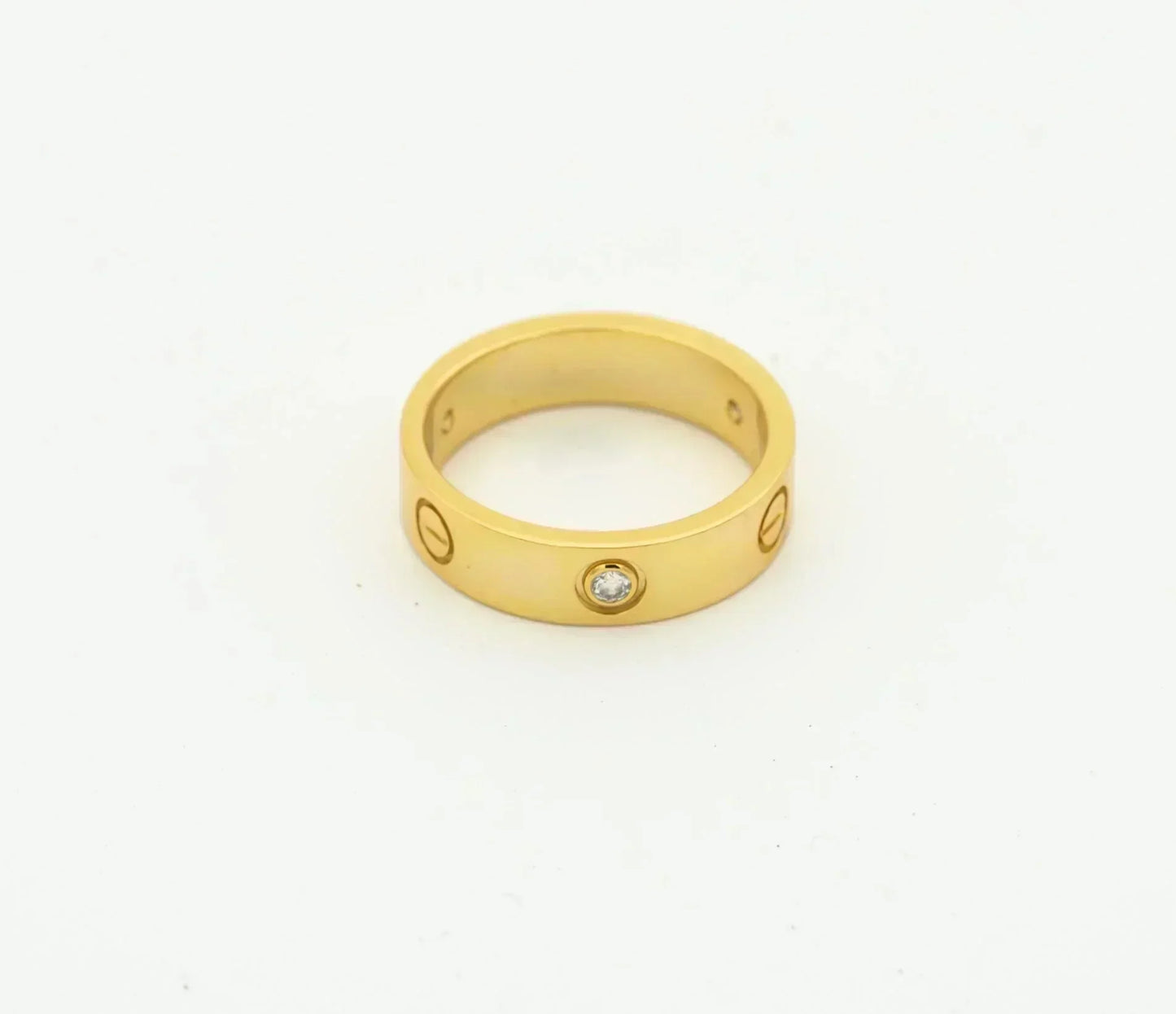 [CharmAmor]LOVE RING 4MM 1 DIAMOND GOLD