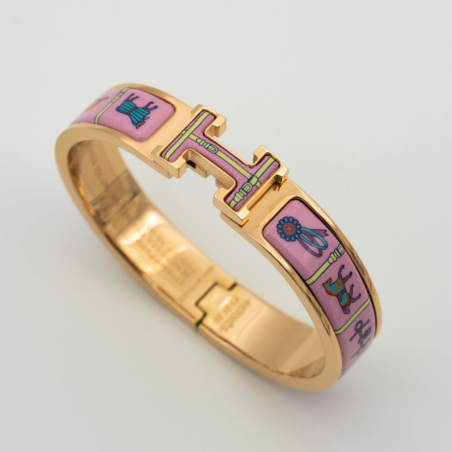 [CharmAmor]H PINK GOLD BRACELET PINK CERAMIC
