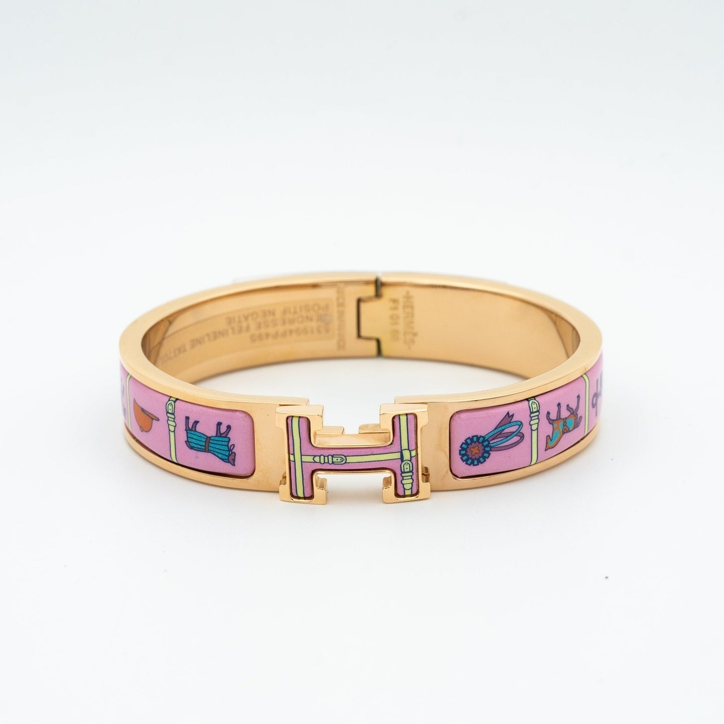[CharmAmor]H PINK GOLD BRACELET PINK CERAMIC