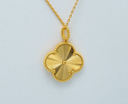 [CharmAmor]CLOVER 25MM PEDANT NECKLACE GOLD