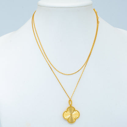 [CharmAmor]CLOVER 25MM PEDANT NECKLACE GOLD