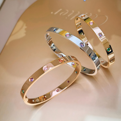 [CharmAmor]2026 RAINBOW LOVE BRACELET 6.1MM  10 DIAMONDS
