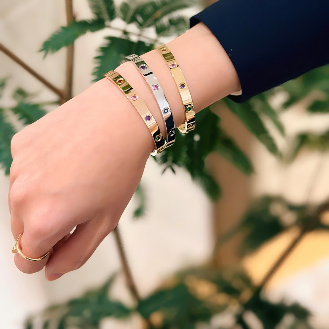 [CharmAmor]2026 RAINBOW LOVE BRACELET 6.1MM  10 DIAMONDS
