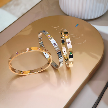 [CharmAmor]2026 RAINBOW LOVE BRACELET 6.1MM  10 DIAMONDS