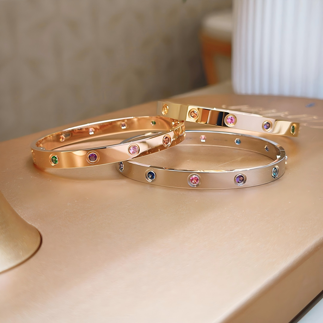 [CharmAmor]2026 RAINBOW LOVE BRACELET 6.1MM  10 DIAMONDS