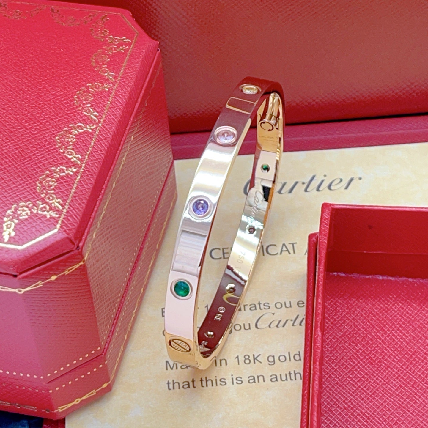 [CharmAmor]2026 RAINBOW LOVE BRACELET 6.1MM  10 DIAMONDS