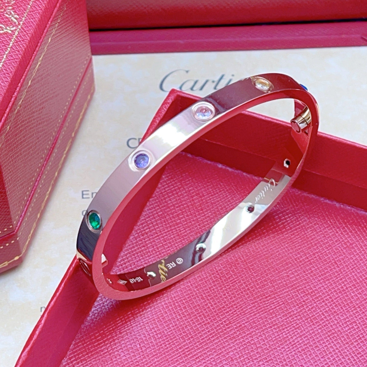 [CharmAmor]2026 RAINBOW LOVE BRACELET 6.1MM  10 DIAMONDS