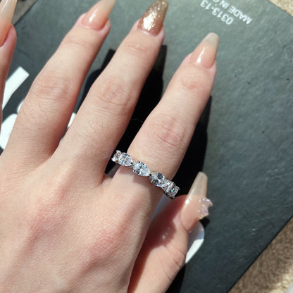 [CharmAmor]Exquisite Pear Cut Tennis Ring
