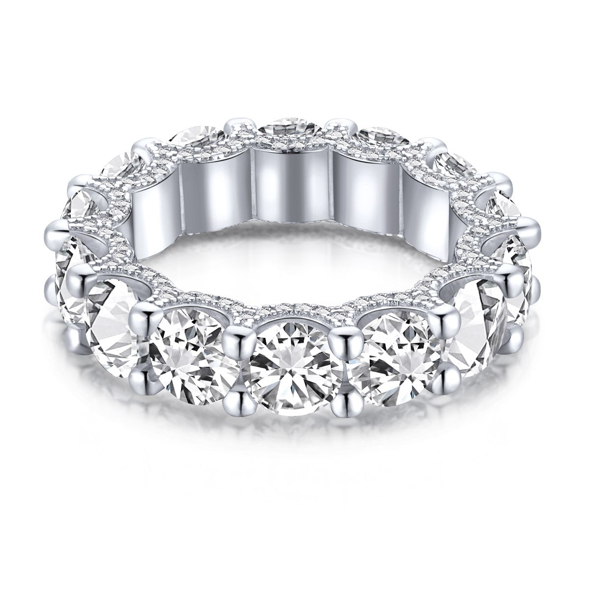 [CharmAmor]Gorgeous Round Cut Tennis Ring