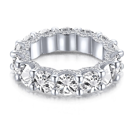 [CharmAmor]Gorgeous Round Cut Tennis Ring
