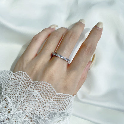 [CharmAmor]Sparkling Round Cut Tennis Ring