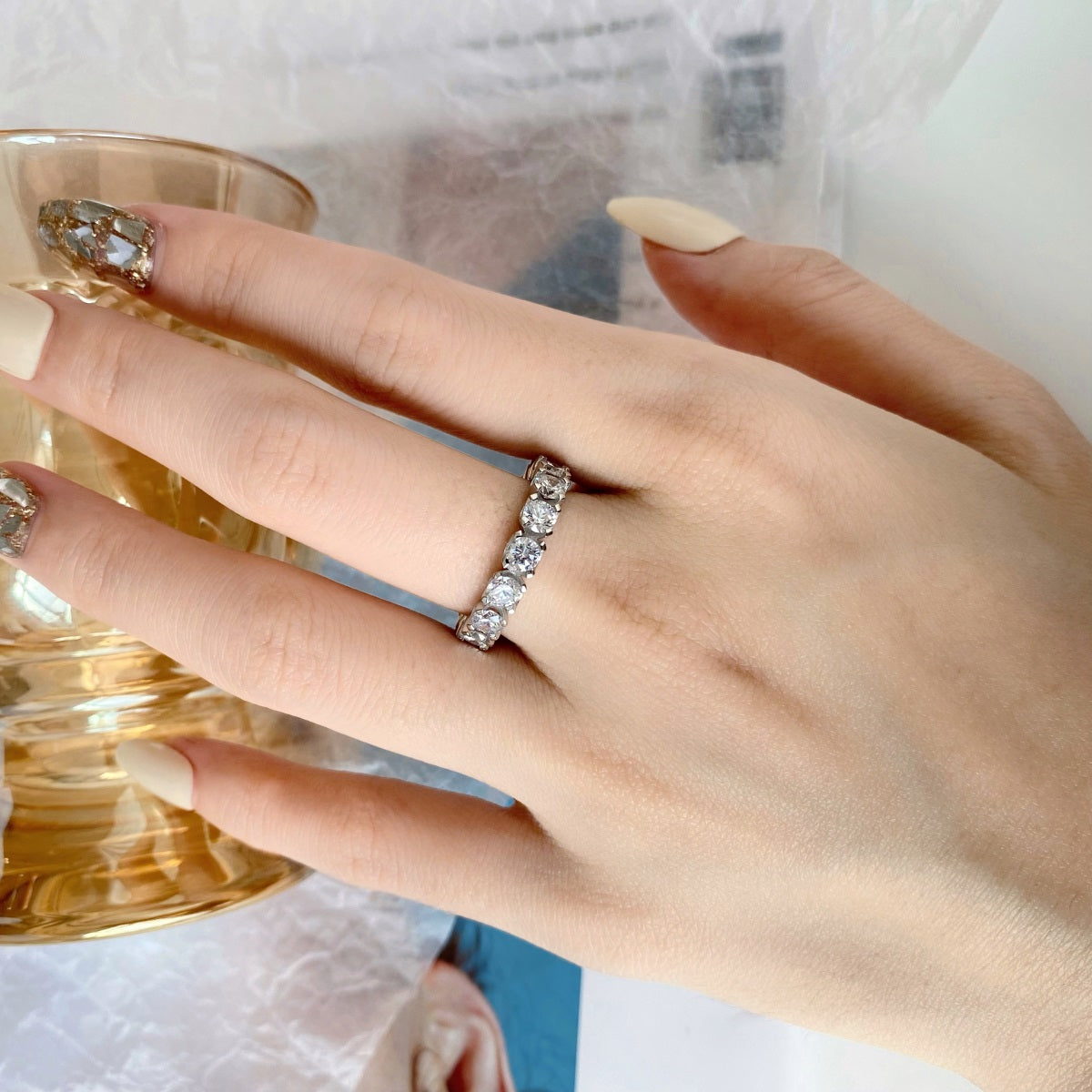 [CharmAmor]Eternity Round Cut Tennis Ring