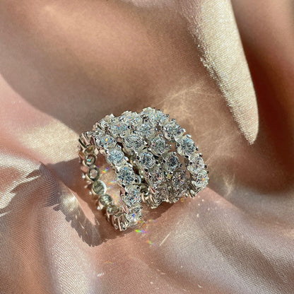 [CharmAmor]Eternity Round Cut Tennis Ring