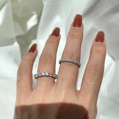 [CharmAmor]Sparkling Round Cut Tennis Ring