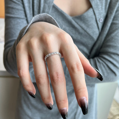[CharmAmor]Sparkling Round Cut Tennis Ring