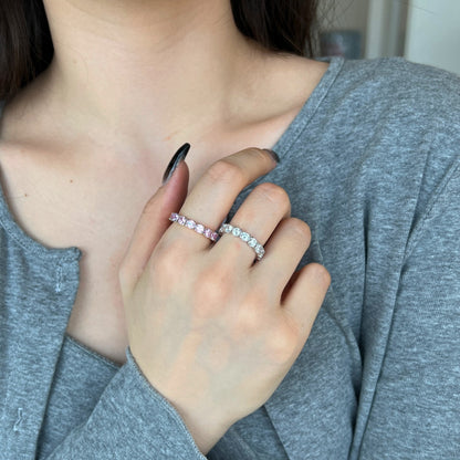 [CharmAmor]Eternity Round Cut Tennis Ring