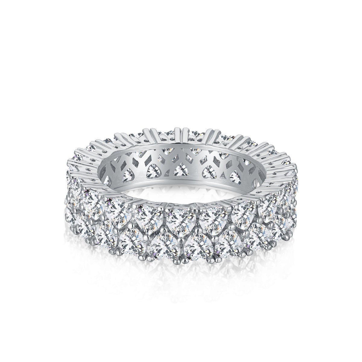 [CharmAmor]Sparkling Full Heart Ring