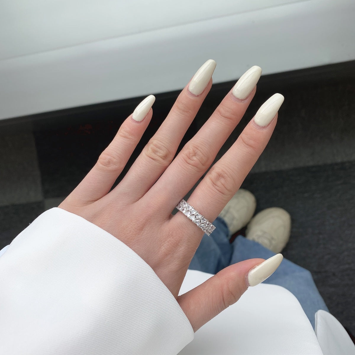[CharmAmor]Sparkling Full Heart Ring