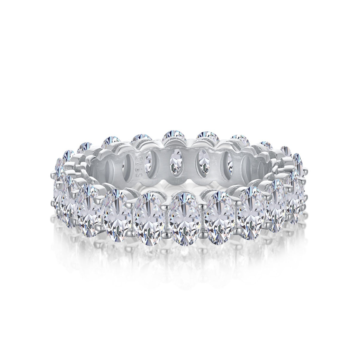 [CharmAmor]Ornate Oval Cut Tennis Ring