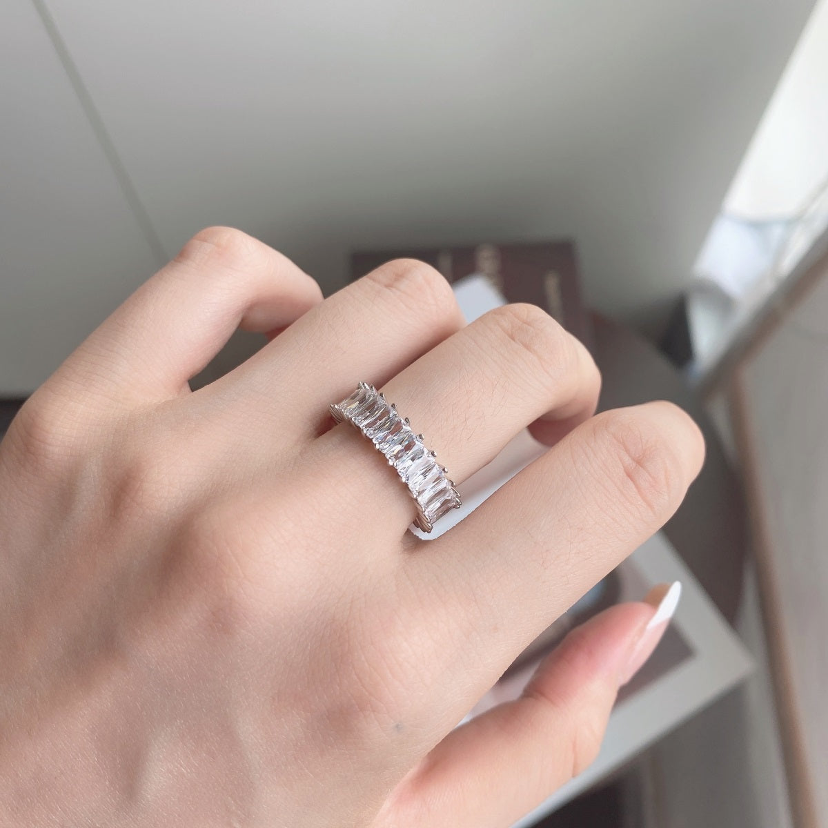[CharmAmor]Unique Colorful Radiant Cut RIng