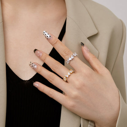 [CharmAmor]Delicate Multi Cut Ring