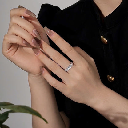 [CharmAmor]Dainty Round Cut Tennis Ring
