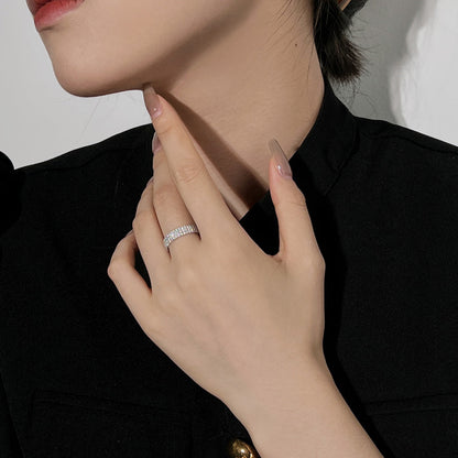 [CharmAmor]Dainty Round Cut Tennis Ring
