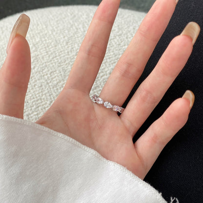 [CharmAmor]Exquisite Pear Cut Tennis Ring