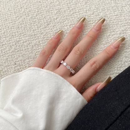 [CharmAmor]Exquisite Pear Cut Tennis Ring