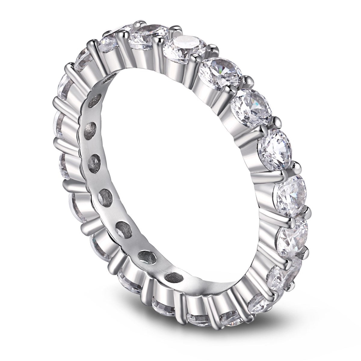 [CharmAmor]Sparkling Round Cut Tennis Ring