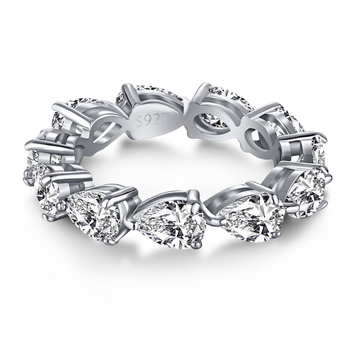 [CharmAmor]Exquisite Pear Cut Tennis Ring