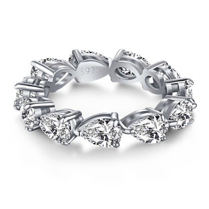 [CharmAmor]Exquisite Pear Cut Tennis Ring