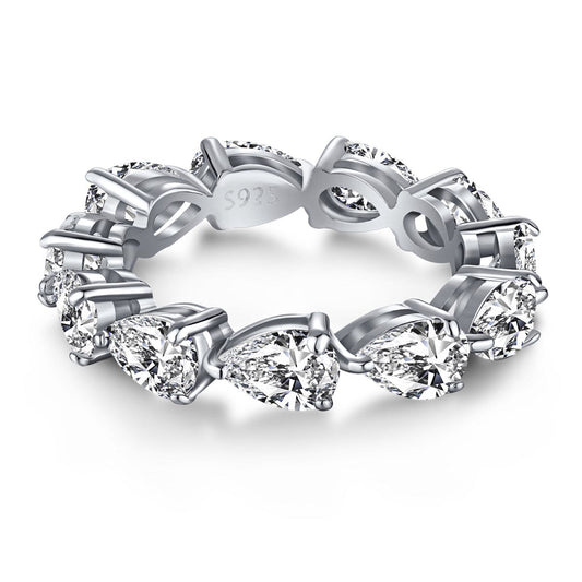 [CharmAmor]Exquisite Pear Cut Tennis Ring
