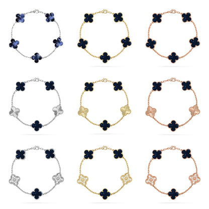 [CharmAmor] CLOVER 5 MOTIF PIETERSITE BRACELET COLLECTION