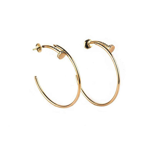 [CharmAmor]JUSTE EARRINGS GOLD DIAMONDS 1.8MM
