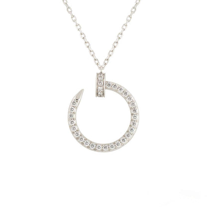 [CharmAmor]JUSTE NECKLACE SILVER DIAMONDS