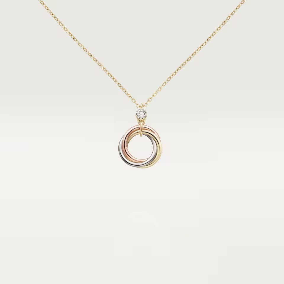 [CharmAmor]TRINITY  NECKLACE 1 DIAMOND