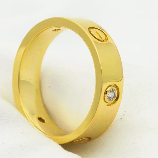 [CharmAmor]LOVE RING 5.5MM 3 DIAMONDS GOLD